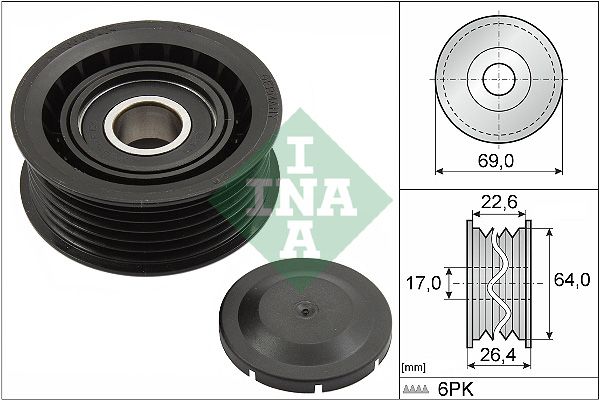 INA DRIVE BELT PULLEY 532 0160 10 SUITS MERCEDES VW AUDI PORSCHE