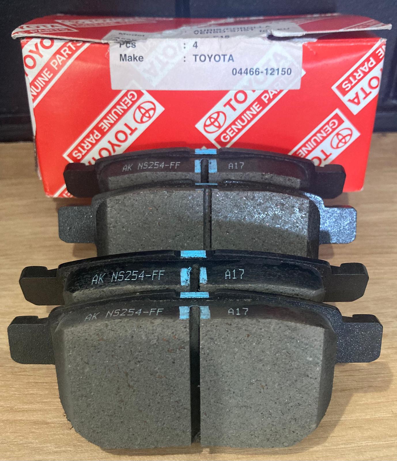 Toyota Genuine Rear Brake Pads suits Yaris/Corolla 04466-12150