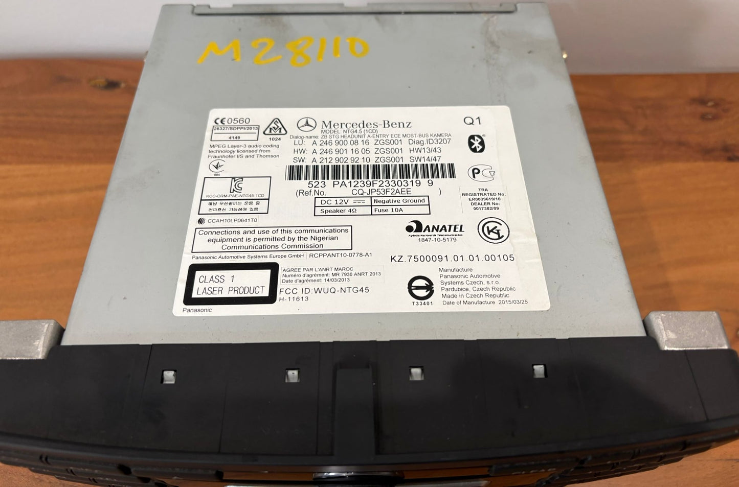 MERCEDES BENZ GLA/CLA/A CLASS X156/W117/W176 04/14-12/19 COMMAND CONTROL PANEL OE 2469000816