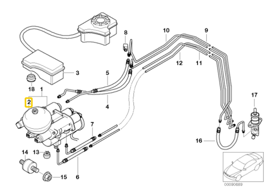 21532229092 Pressure Accumulator suits BMW E36 M3, E36 M3 3.2