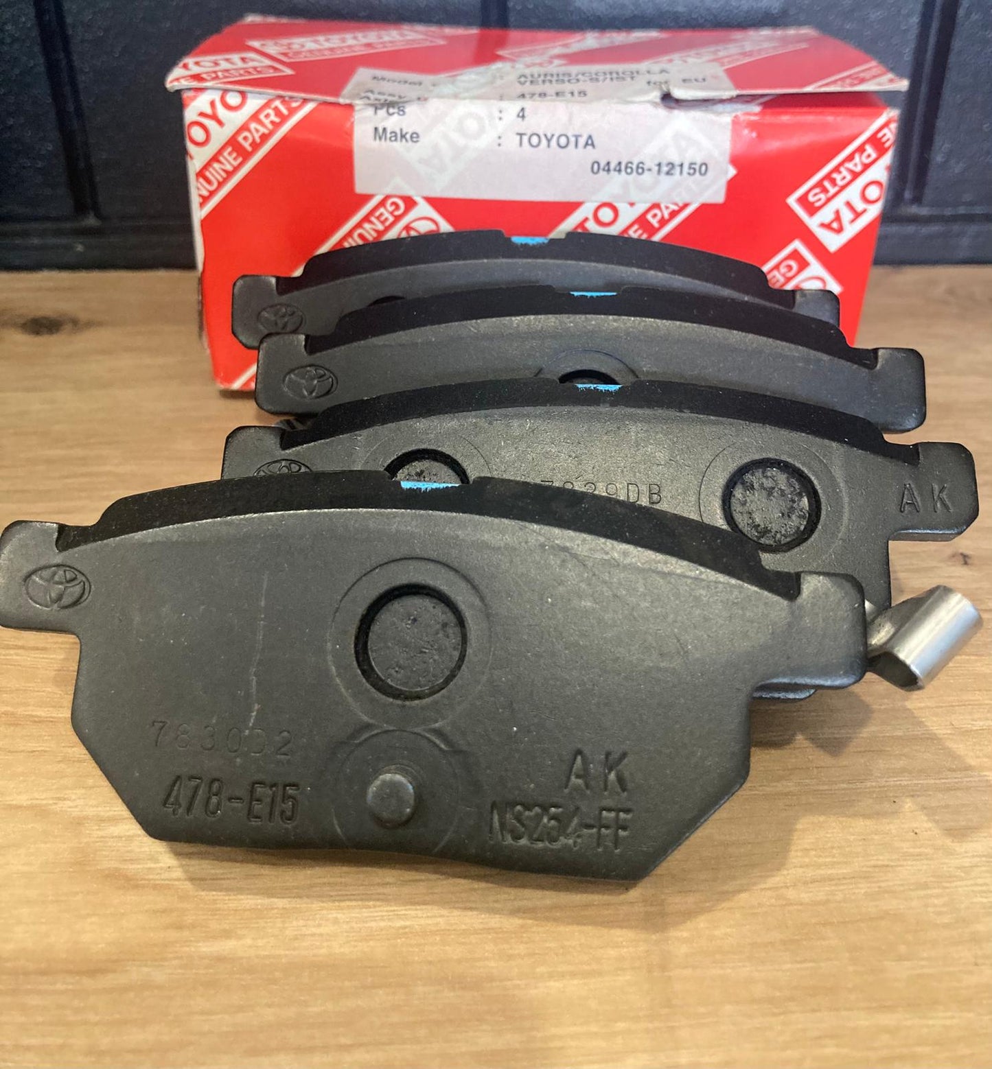Toyota Genuine Rear Brake Pads suits Yaris/Corolla 04466-12150