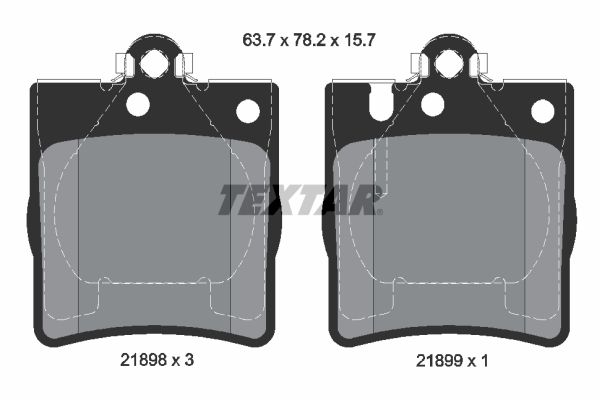 Mercedes-Benz E-Class W210 CLK C208 A208 Rear Brake Pads Textar 2189801