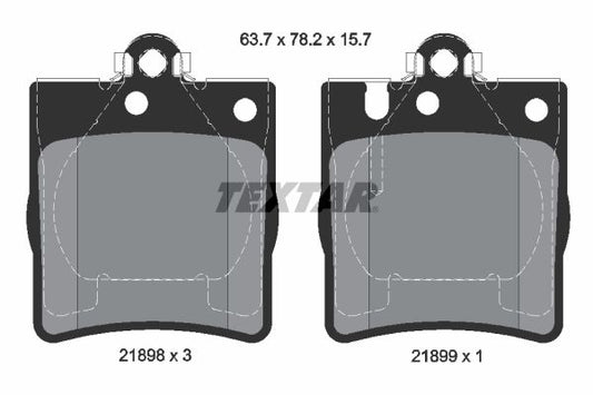 Mercedes-Benz E-Class W210 CLK C208 A208 Rear Brake Pads Textar 2189801