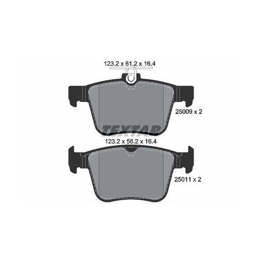 Audi/VW/Skoda Rear Brake Pads Textar 2500901