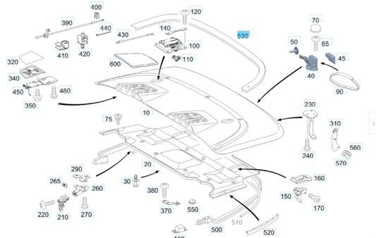 Mercedes W207 Convertible Chrome Trim Strip A2077500400