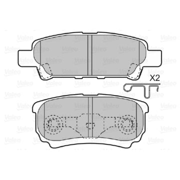 VALEO REAR BRAKE PADS SUITS CHRYSLER/JEEP/DODGE/MITSUBISHI