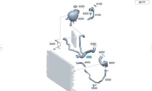 Mercedes Benz Radiator Coolant Hose Suits W205 C63 AMG A2055011202